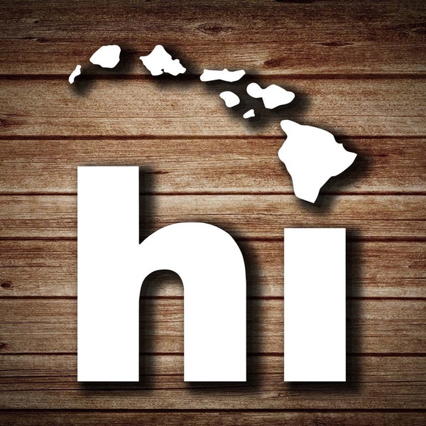 Hawaii Islands | Hi State | Hawaiian | Die-cut Decal Sticker