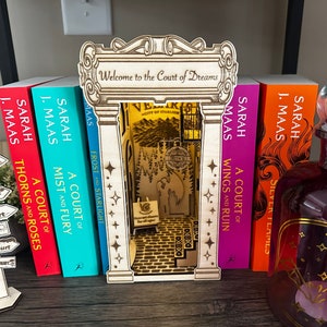 DIY ACOTAR Inspired Book Nook Kit | Fantasy Book Nook | Velaris Inspired Book Nook | Gift for book lover | Bookshelf Trinket