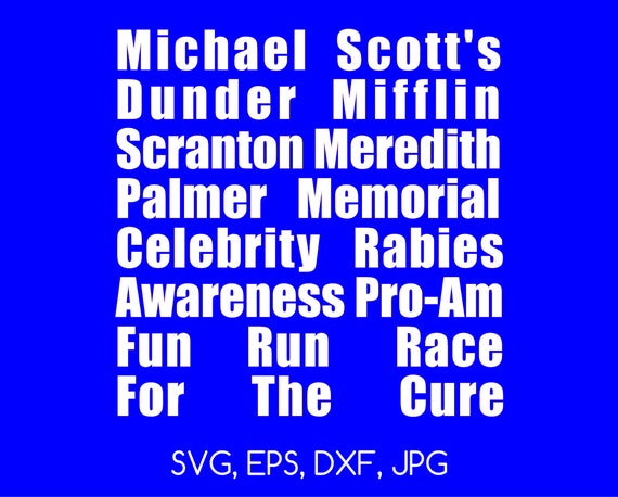 The Office Fun Run Race For The Cure Svg Eps Dxf Jpg Etsy