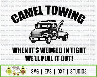 Camel Towing Funny - SVG, EPS, DXF, jpg digital cut file for Silhouette or Cricut