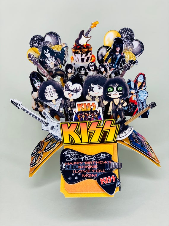 Kiss Band Birthday Box Card | Etsy