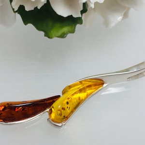 100% Natural Handmade Teardrop Shaped Multicolour Amber Pendant,Long Amber Necklace,Amber Gift Jewelry,Bernstein Baltic Pendant, Natural