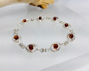 Baltic Amber Bracelet,Bernstein,Amber Stone, Amber Link Bracelet,Amber Jewelry,Amber Gift,Women Amber Jewelry, Unique Amber Jewelry,