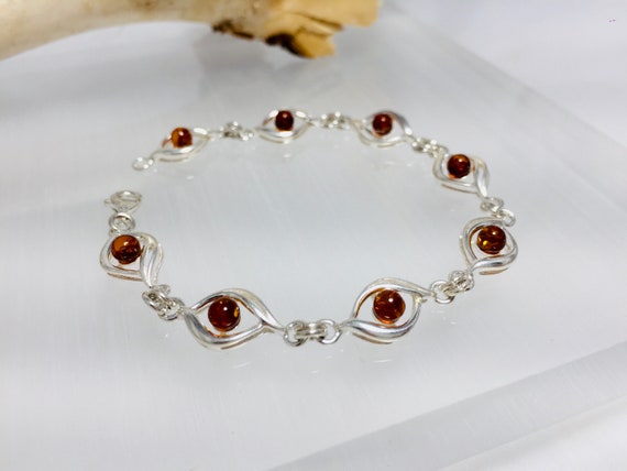 Baltic Amber Bracelet,bernstein,amber Stone, Amber Link Bracelet