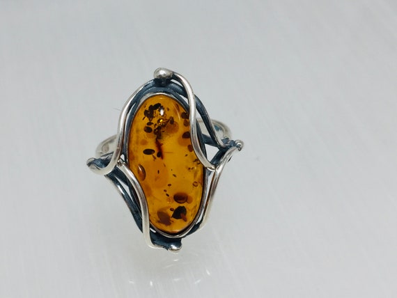 modern gemstone gift Oval geometric gemstone earrings dangle sterling silver Baltic amber jewelry statement crystal jewelry