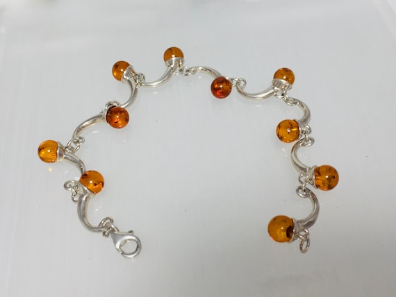 Bracciale In Ambra Baltica Naturale 18-19 Cm | Perle Vere Non Lucidate Con Certificato Di Autenticità, Gioiello Unisex In Scatola Regalo - 4
