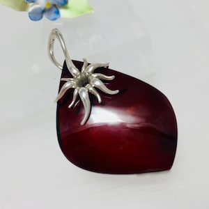 Cherry Amber Pendant,Big Red Amber Pendant,Sun Amber Pendant,Silver and Amber Pendant,Red Amber Jewelry,Red Bernstein Sun Pendant,Amber Gift