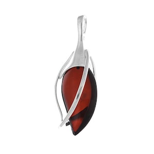 Baltic Amber Pendant,Cherry Amber Pendant,Amber Stone,Bernstein,Silver Pendant,Amber and Silver Jewelry,Unique Amber Jewelry,Red Amber Stone