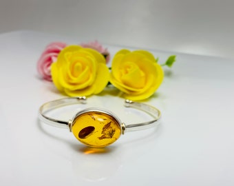 Honey Amber Cuff Bracelet,Bernstein,Women  Baltic Amber Bracelet,Adjustable Amber Bracelet,Amber Gift,Classic Amber Jewelry,Amber Stone,