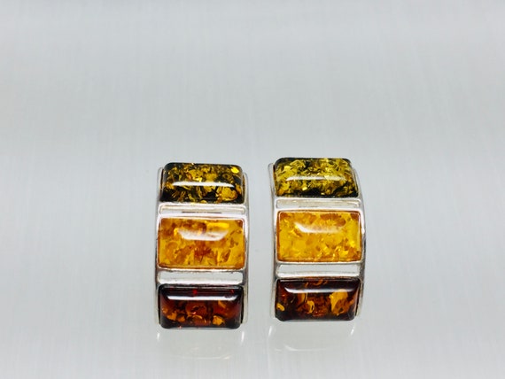 Multi Amber Rectangle Earrings Multi Amber Rectangle Earrings