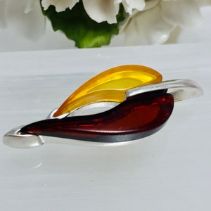 Handmade Multi-Color Baltic Amber Pendant, Bernstein Pendant,Amber Jewelry,Amber Gift,Sterling Silver Pendant,Necklace Cherry  Amber ,