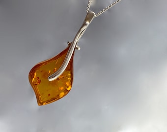 Pendentif en ambre de la Baltique, Pierre d'ambre, Bernstein, Cadeau en ambre, Collier en ambre, Bijoux en ambre pour femme, Petit pendentif en ambre, Bijoux en ambre uniques, Ambre
