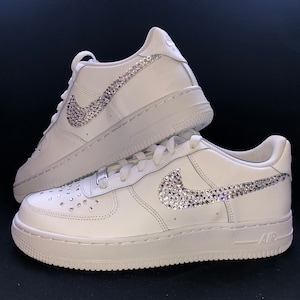 Adult Nike Air Force 1 with Swarovski crystals (Shown with optional crystals on the front)