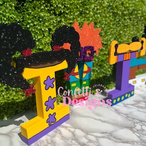 African American Inspired '90s Cartoon Letter | Kids Party | Nostalgic Decor