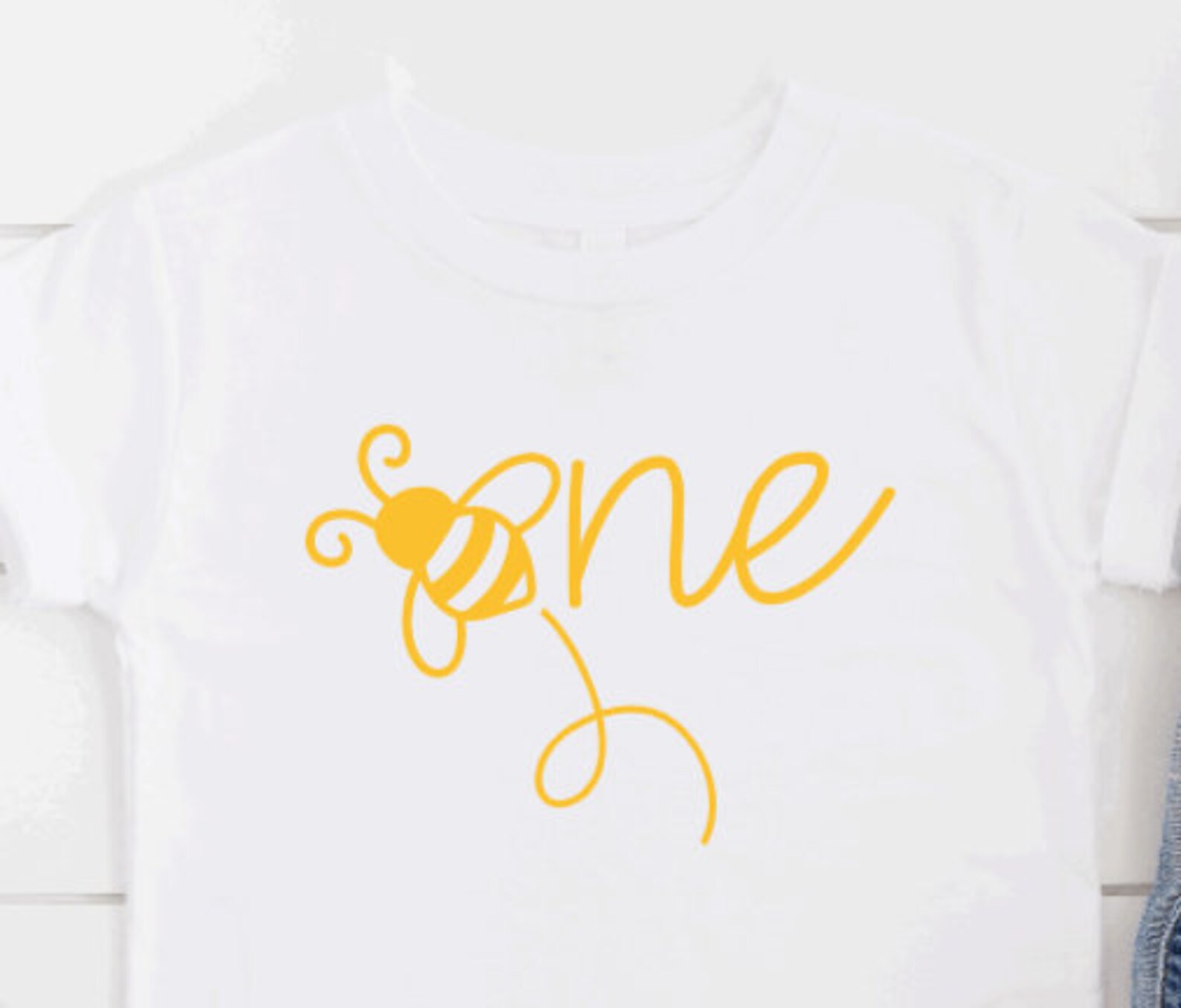 One Birthday BeeFirst Birthday Bumble Bee Theme Party Shirt Etsy
