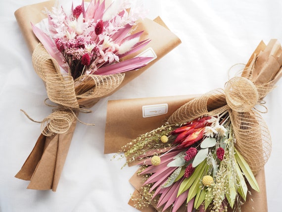 Preserved Flower Bouquet, Dried Flower, Wrapping Flowers, Special Gift,  Anniversary, Gift for Her, Flower Decoration 