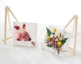 Flower canvas, preserved flower, thank you gift, handmade gift, get well gift, floral arrangement, home decor, table decor, flower, birthday