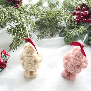 Santa clause candle, Christmas candle, holiday scented candle, handmade candle,
