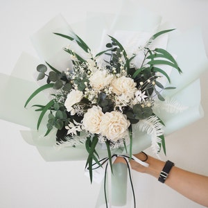 Ivory Sola Flower Bouquet,