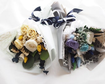 Preserved flower bouquet, dried flower, wrapping flowers, birthday gift, special gift, anniversary, graduation gift, flower decoration,