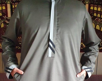 Size 58M, Thobes for men, IElegant Designer thobe, Arabic jhubba for men,,Islamic muslim  clothing, Middle East ethnic wear, thoub Eid Gift