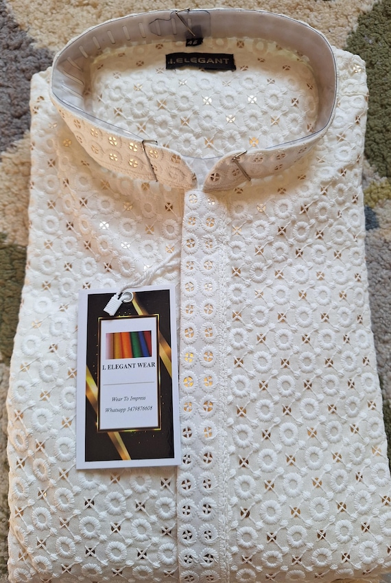 Men's Chikankari kurta Pajama set for Religious and wedding parties , Indian ethnic Men kurta set , handmade kurta pajama, men salwar Kameez