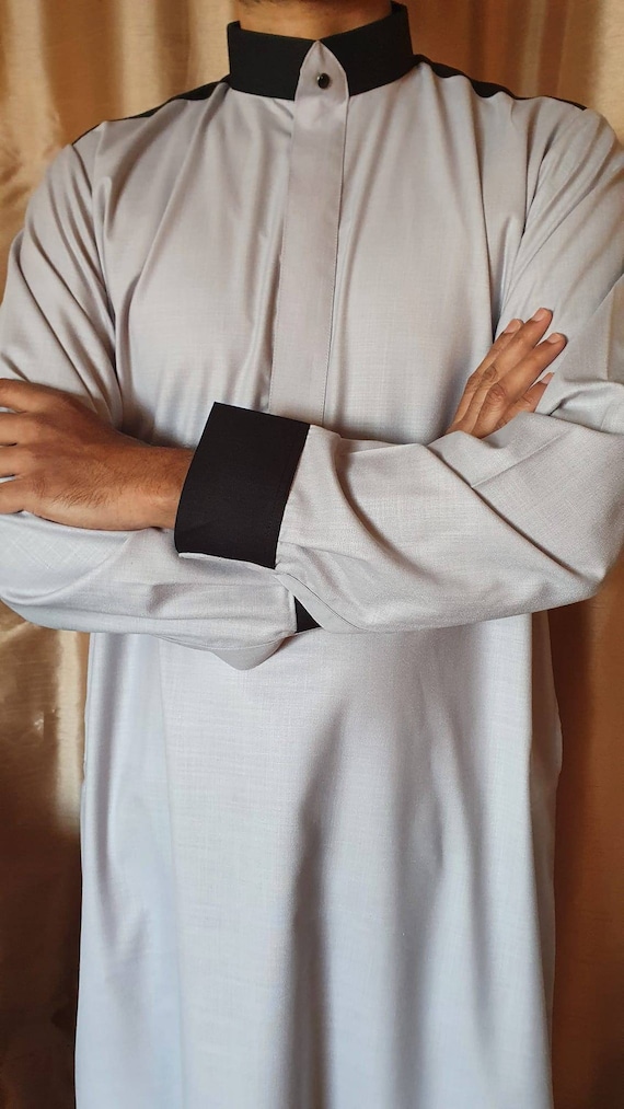 Three Piece Set Islamic Clothing Men Length Long Sleeve Muslim Men Saudi  Arabia Pakistan Kurta Muslim Costumes Muslim Dress Kaftan Thobe -   Canada