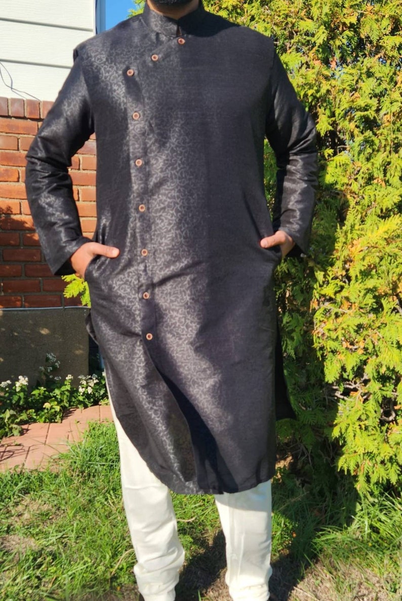 Men Kurta Churidar set men's kurta pajama Indian Wear Desi wear Party Wear Pakistani wear salwar Kameez Men party wear men wear image 3