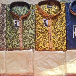 Men Kurta Pajama Set Perfect for Festivals and Special Occasions / embroidered Kurta for men, Indian wedding wear, traditional salwar kameez image 1