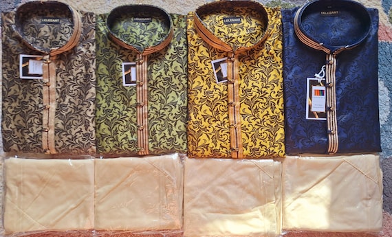 Men Kurta Pajama Set Perfect for Festivals and Special Occasions / embroidered Kurta for men, Indian wedding wear, traditional salwar kameez