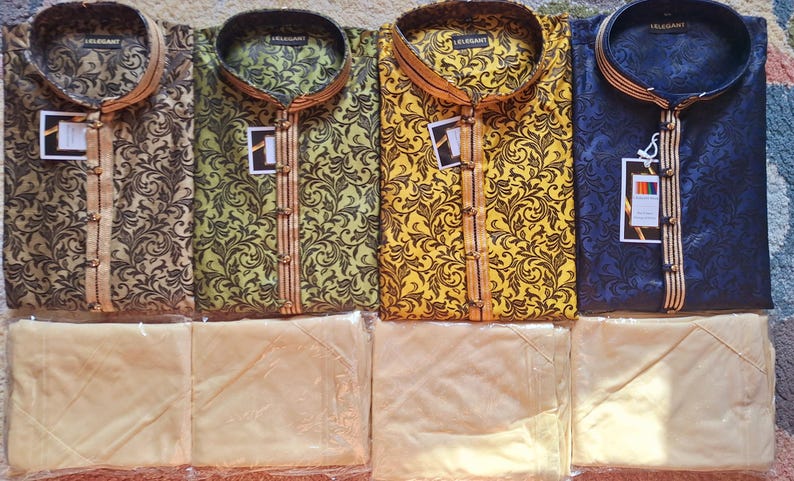 Men Kurta Pajama Set Perfect for Festivals and Special Occasions / embroidered Kurta for men, Indian wedding wear, traditional salwar kameez image 1