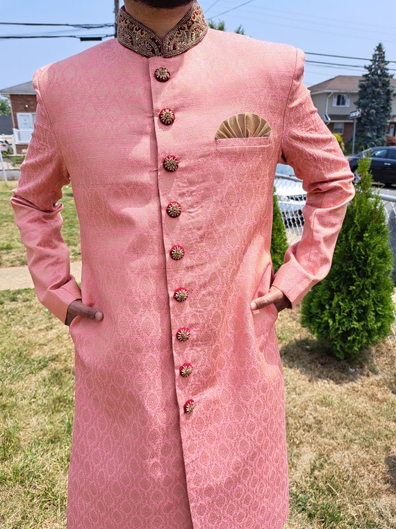 Men Sherwani, Kurta Pajama, Cross Cut Sherwani, Indian Wear, Desi wear, Party Wear, Pakistani wear, salwar Kameez, Men party wear, men wear