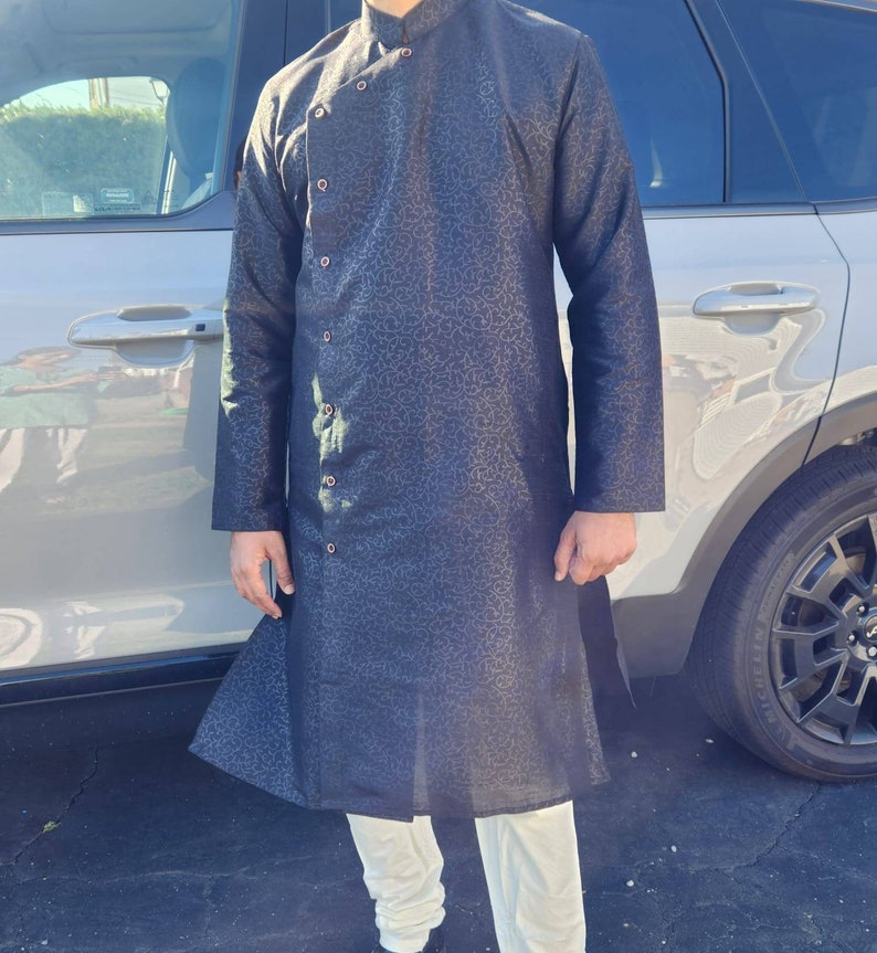 Men Kurta Churidar set men's kurta pajama Indian Wear Desi wear Party Wear Pakistani wear salwar Kameez Men party wear men wear Black kurta set