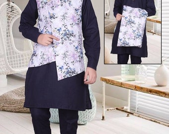 3 piece set Kurta Jacket with pajama for Boys , Indian Kids kurta Vest for wedding and party,  Vest coat with kurta pajama, Boys kids kurta