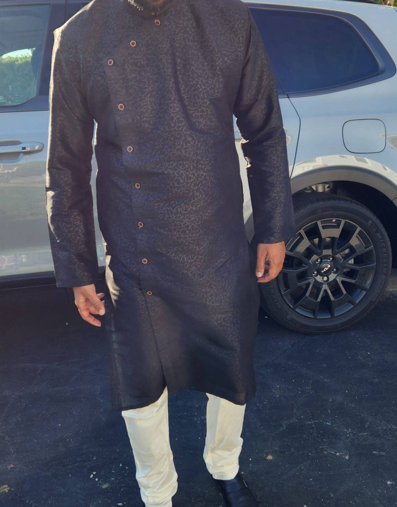 Men Kurta Churidar set men's kurta pajama Indian Wear Desi wear Party Wear Pakistani wear salwar Kameez Men party wear men wear image 2