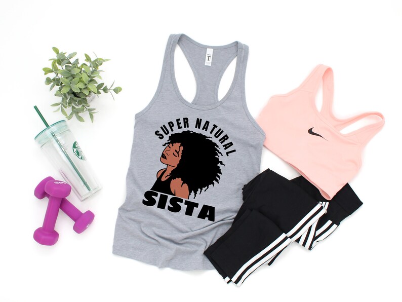 Sassy Black Woman Tank Tops Natural Hair Tshirts For Pro Etsy