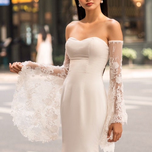 Removable Bridal Sleeves Detachable Wedding Dress Straps Etsy