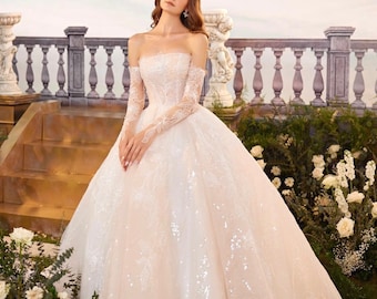 Lace Bridal Long Sleeves, Lace Detachable Wedding Sleeves, Bridal Sleeves Wedding Dress / Sleeves 350