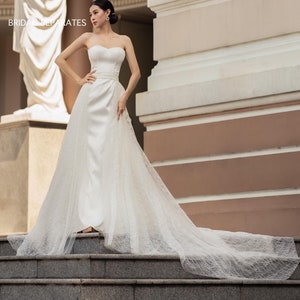 Detachable Bridal Train, Wedding Dress Train Detachable, Detachable Bridal Skirt, Cathedral Bridal Train Detachable  / "Skirt 01"