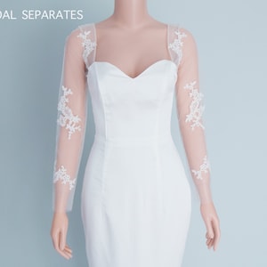 Afneembare bruids lange mouwen, afneembare trouwjurk lange mouwen, afneembare bruidsmouwen, bruiloft mouw bevestigbaar / &quot;Sleeves 250&quot;
