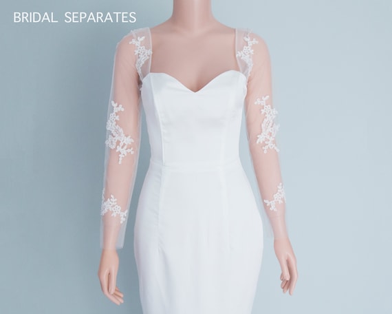 Detachable Bridal Long Sleeves, Detachable  Wedding Dress Long Sleeves, Detachable Bridal Sleeves, Wedding Sleeve Attachable / "Sleeves 250"