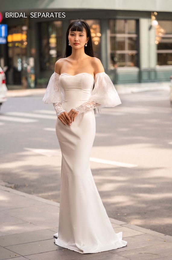 Detachable Bridal Long Sleeves, Bicep Wedding Sleeves, Detachable Bridal Bicep Long Sleeves, Detachable Lace Sleeves / Sleeves 253" Detachable Bridal Long Sleeves, Bicep Wedding Sleeves, Detachable Bridal Bicep Long Sleeves, Detachable Lace Sleeves / Sleeves 253"