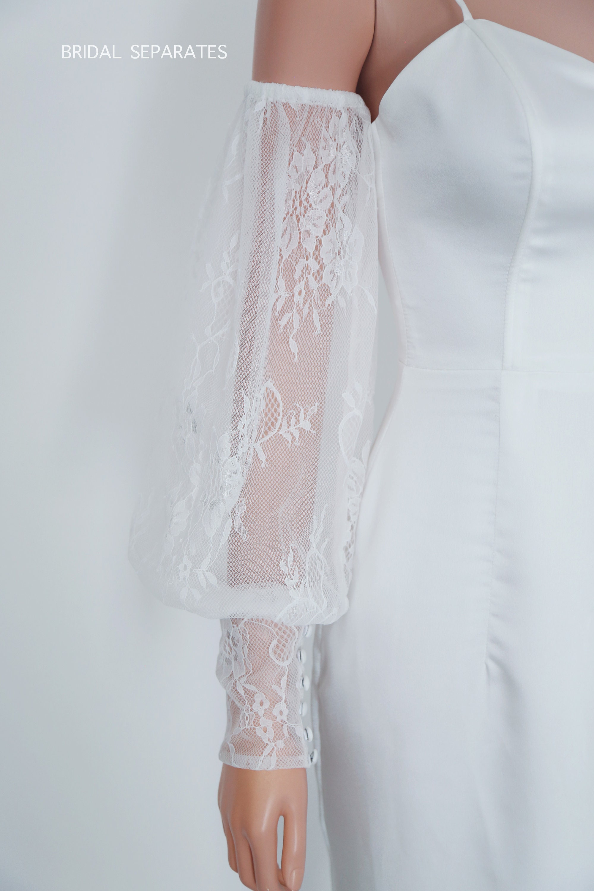 Detachable Long sleeves for wedding dress Detachable Wedding Etsy