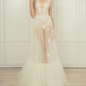 SALE; Ruffles Wedding Dress Overskirt, Ruffles Wedding Skirt, Detachable Ruffles Bridal Skirt, Bridal Overskirt  /&quot;Skirt 08
