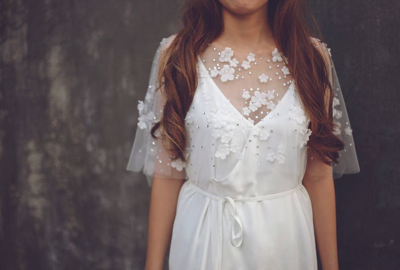 Crystals Bridal Cape Custom Wedding Dress Cape Bridal Cover Etsy