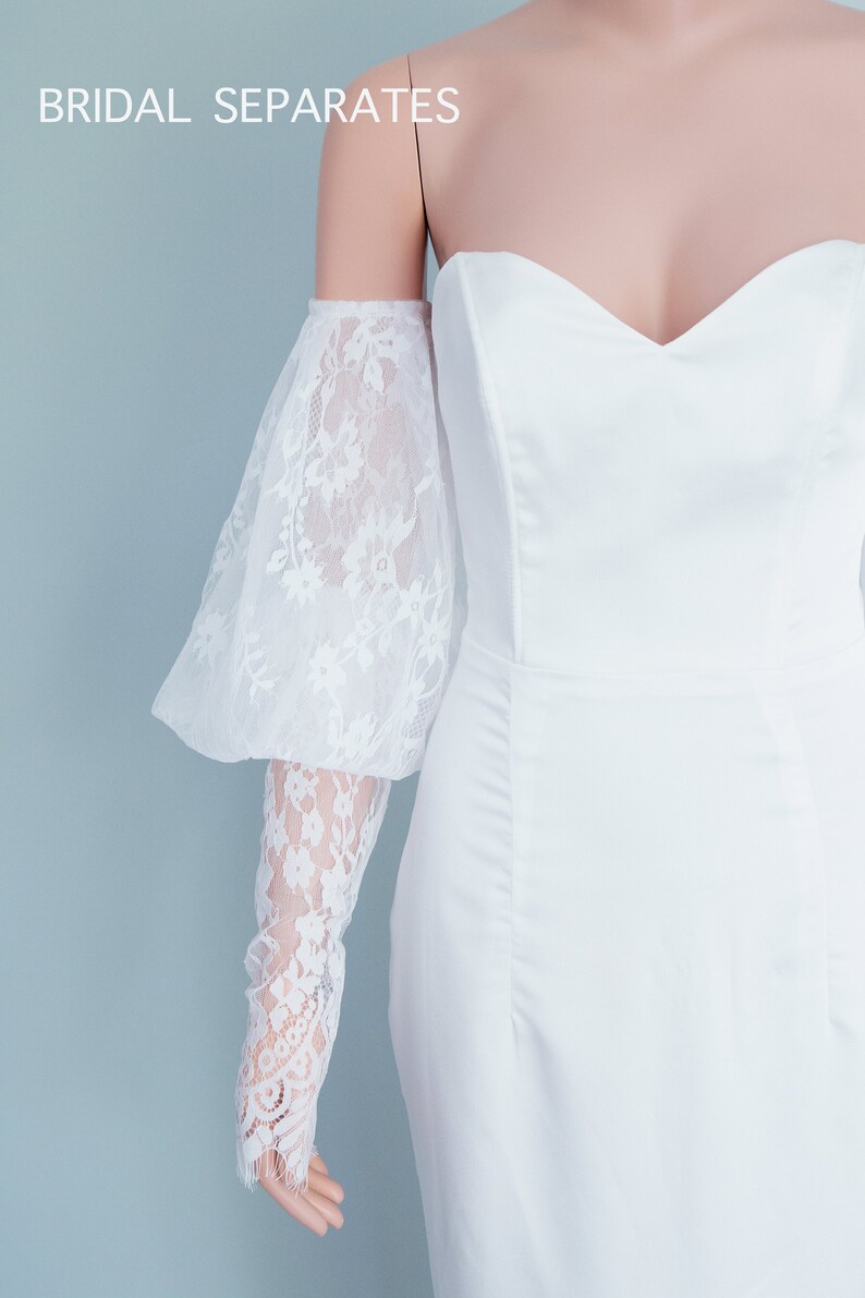detachable bridal sleeves