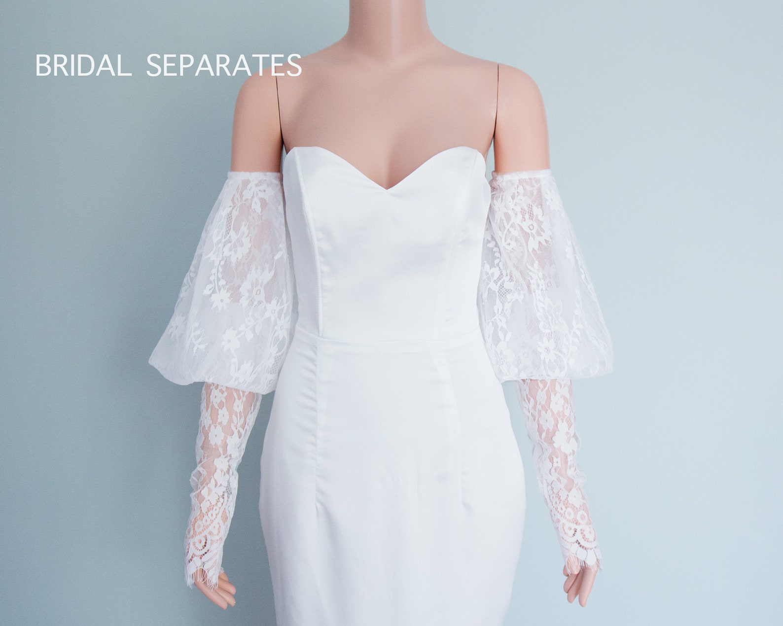 Detachable Bridal Long Sleeves, Bicep Wedding Sleeves, Detachable ...