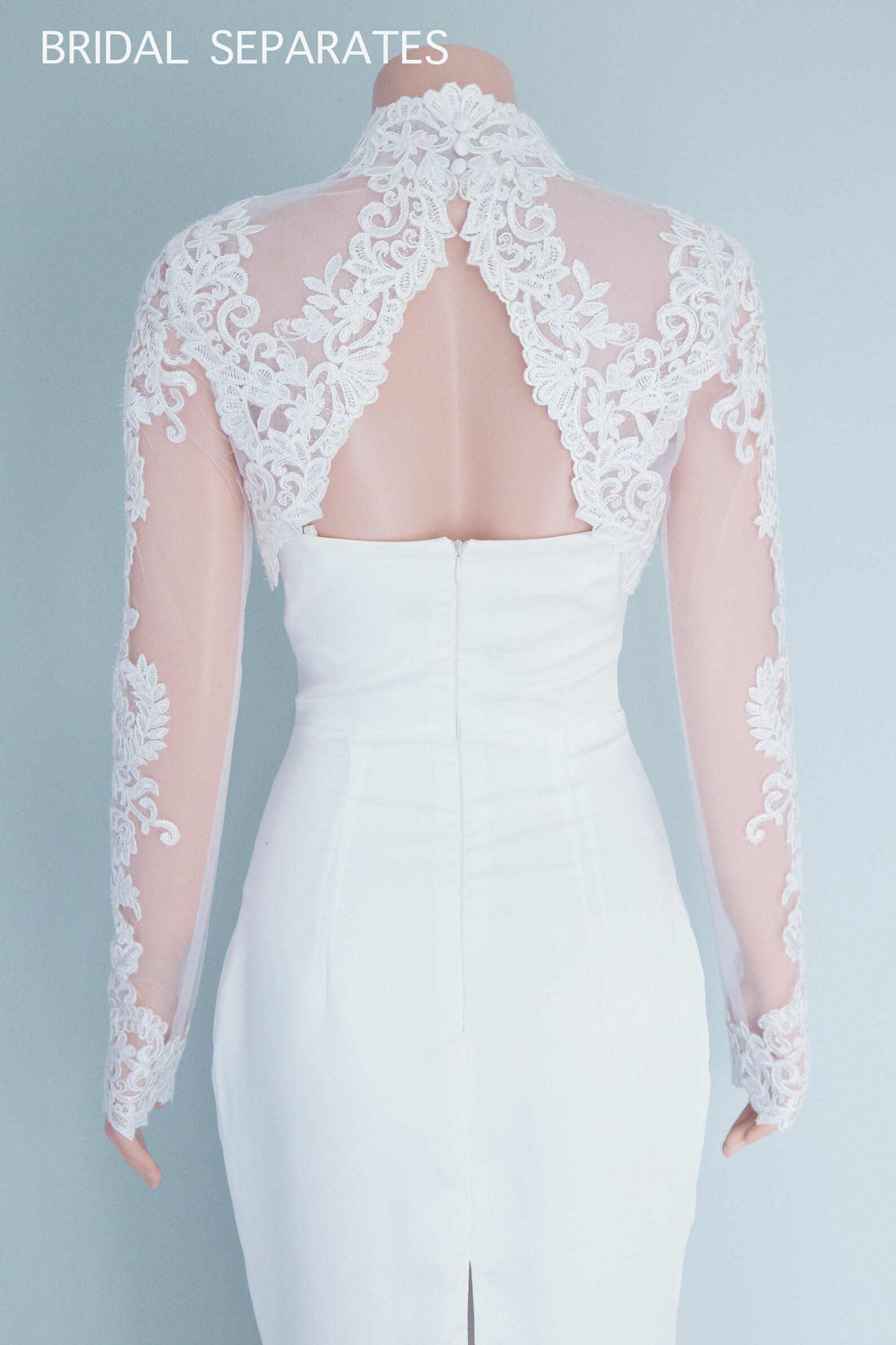 Lace Wedding Dress Bolero Lace Bridal Bolero Long Sleeve Wedding