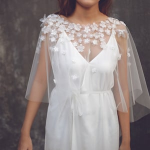 Bridal Cape, Custom Wedding Cover Up,Bridal Cover Up, Lace Bridal Bolero,Wedding Cover Up, Wedding Bolero, Bridal Bolero/ "Cape 95"