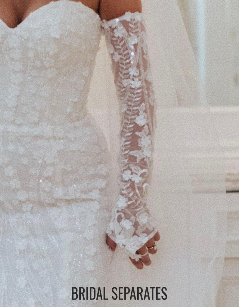 Custom Detachable Sleeves Wedding Dress Sleeves Bridal Long - Etsy